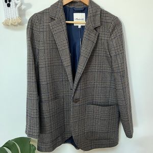 Madewell Larsen Blazer in Hawsell Plaid